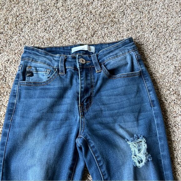 Kancan Estilo Medium Wash Ripped Skinny Jeans Size 24 - Picture 4 of 8